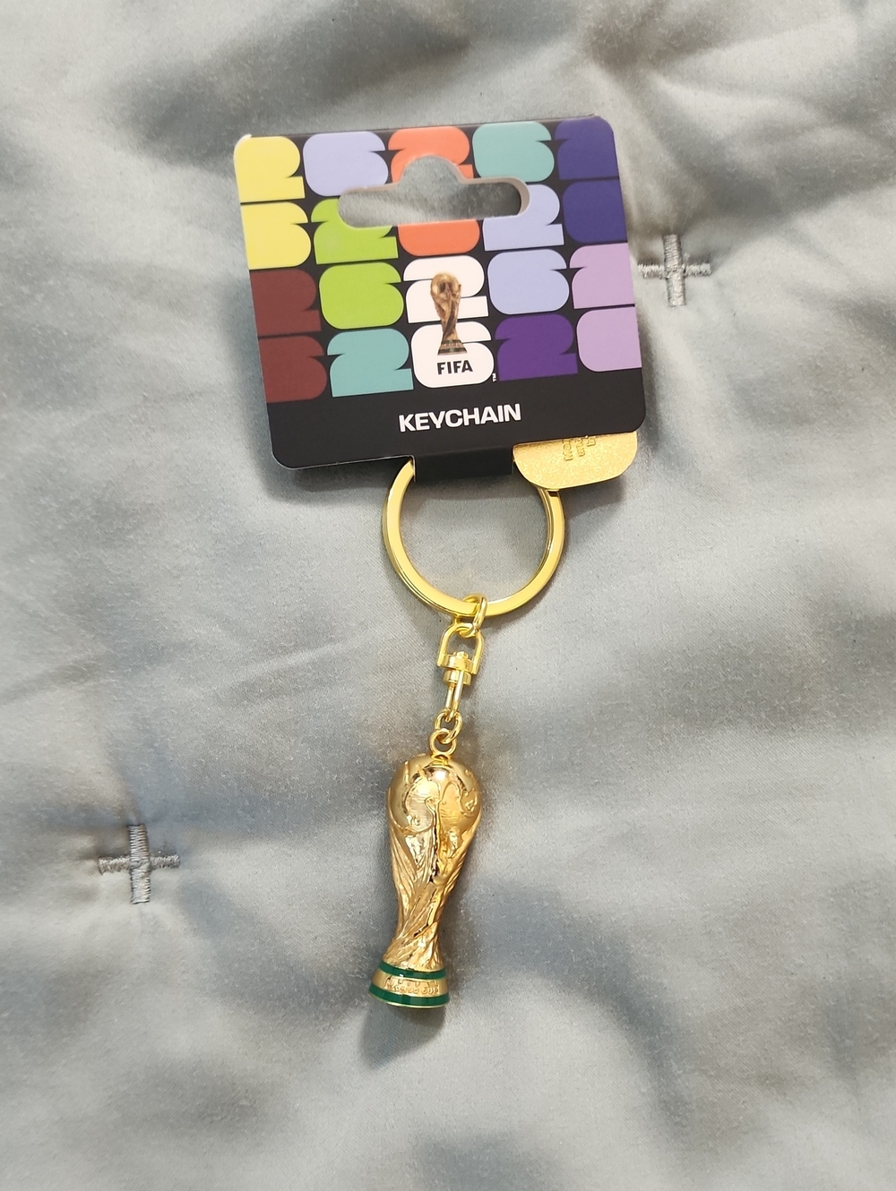 Gold World Cup Trophy Keychain - Gold